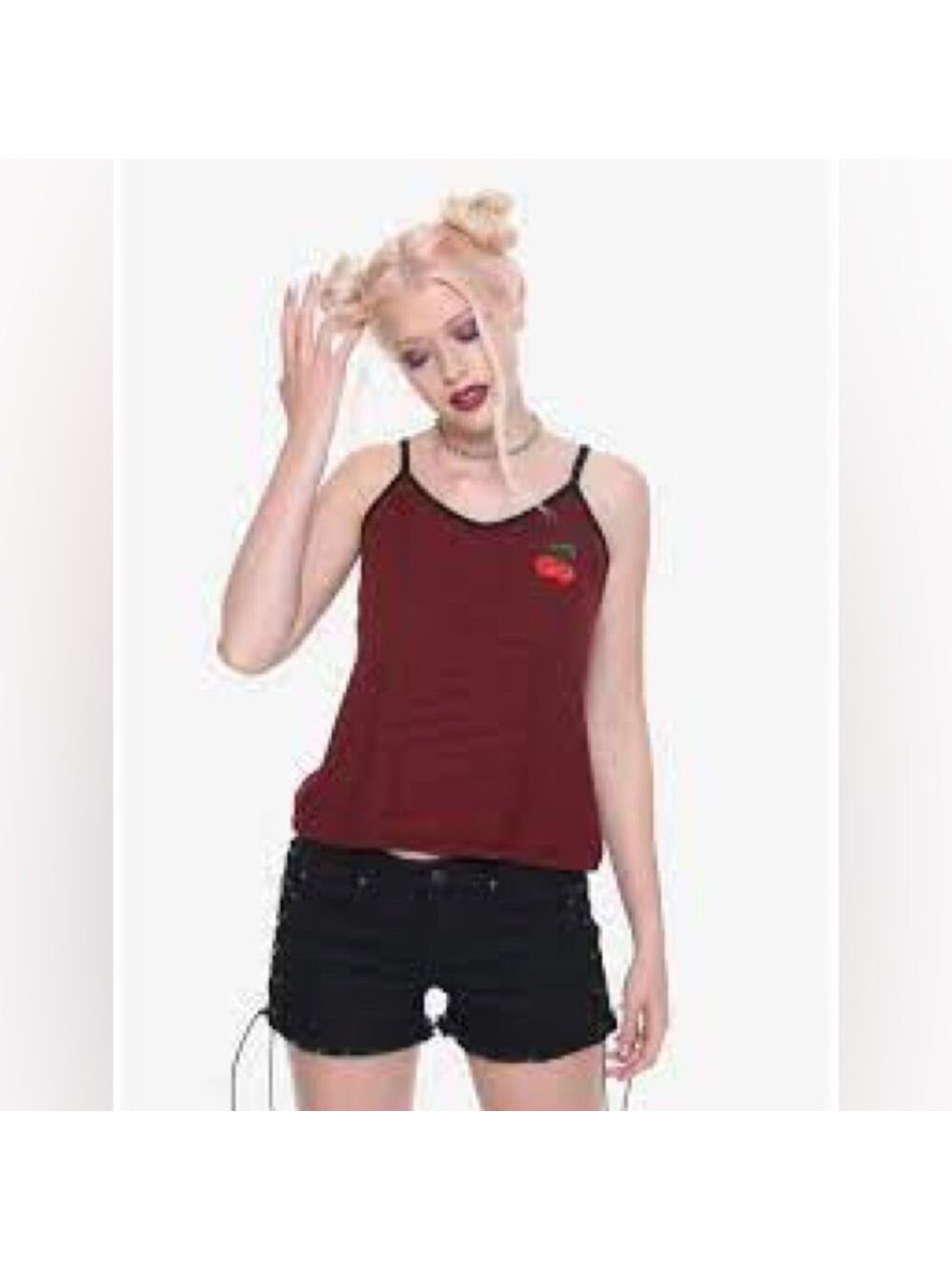 Hot Topic Striped Cherry Tank Top